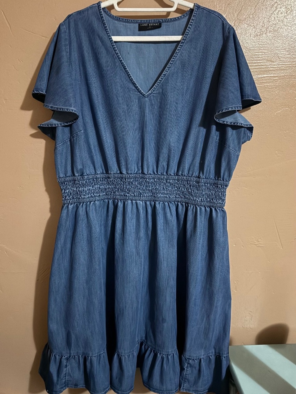 Lane Bryant size 24 chambray/denim style dress with pockets